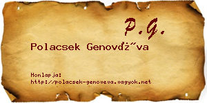 Polacsek Genovéva névjegykártya